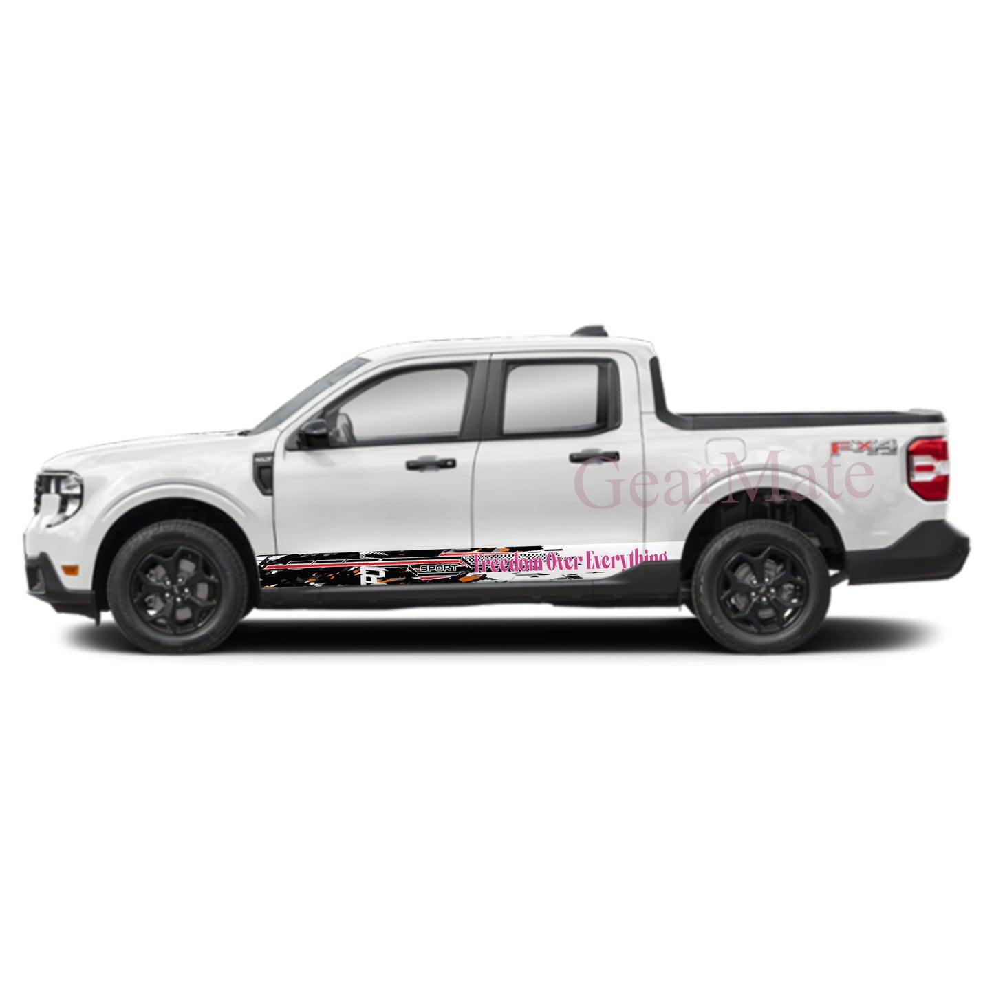 Freedom Over Everything Rocker Panel Graphic Decal Kit (Left & Right Sides) - High Quality Vinyl for Trucks & SUVs