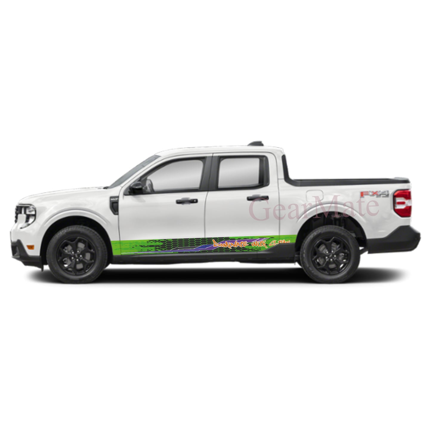Dominate With Style Rocker Panel Graphic Decal Kit (Left & Right Sides) - High Quality Vinyl for Trucks & SUVs