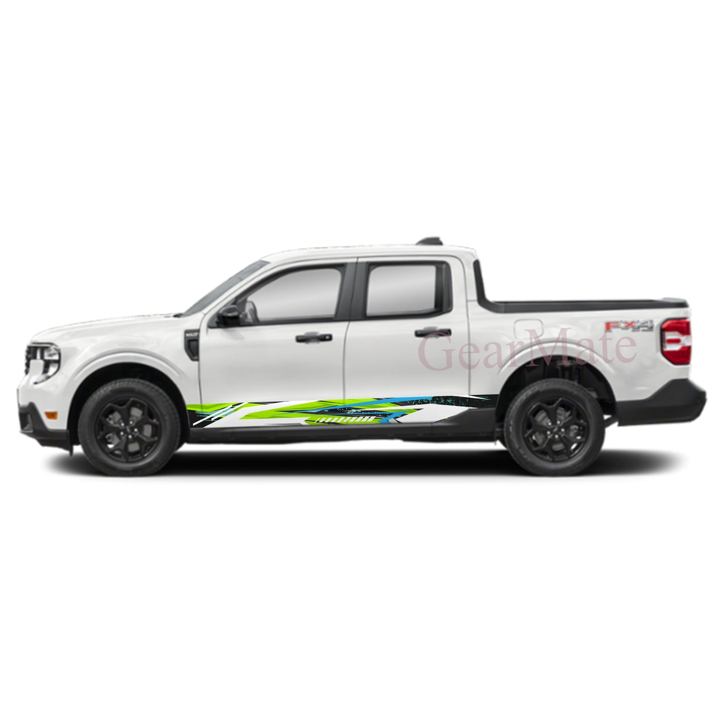 Racing Green Blue Panel Graphic Decal Kit (Left & Right Sides) - High Quality Vinyl for Trucks & SUVs
