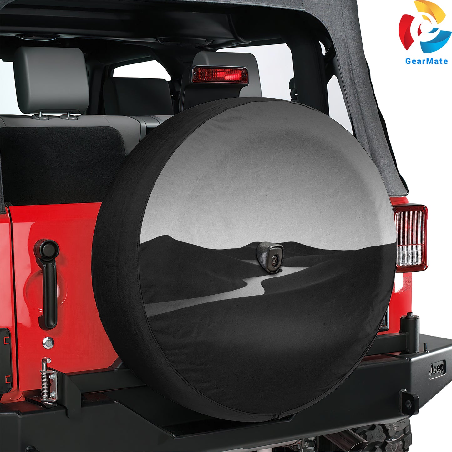 Black & White Spare Tire Cover – Premium Waterproof UV Resistant Protector