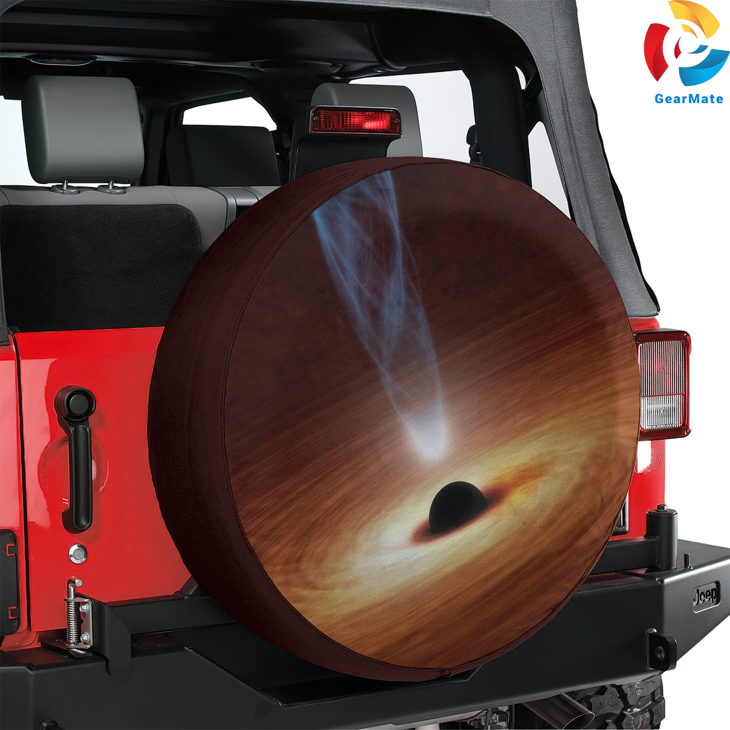 Space Black Hole Spare Tire Cover – Premium Waterproof UV Resistant Protector