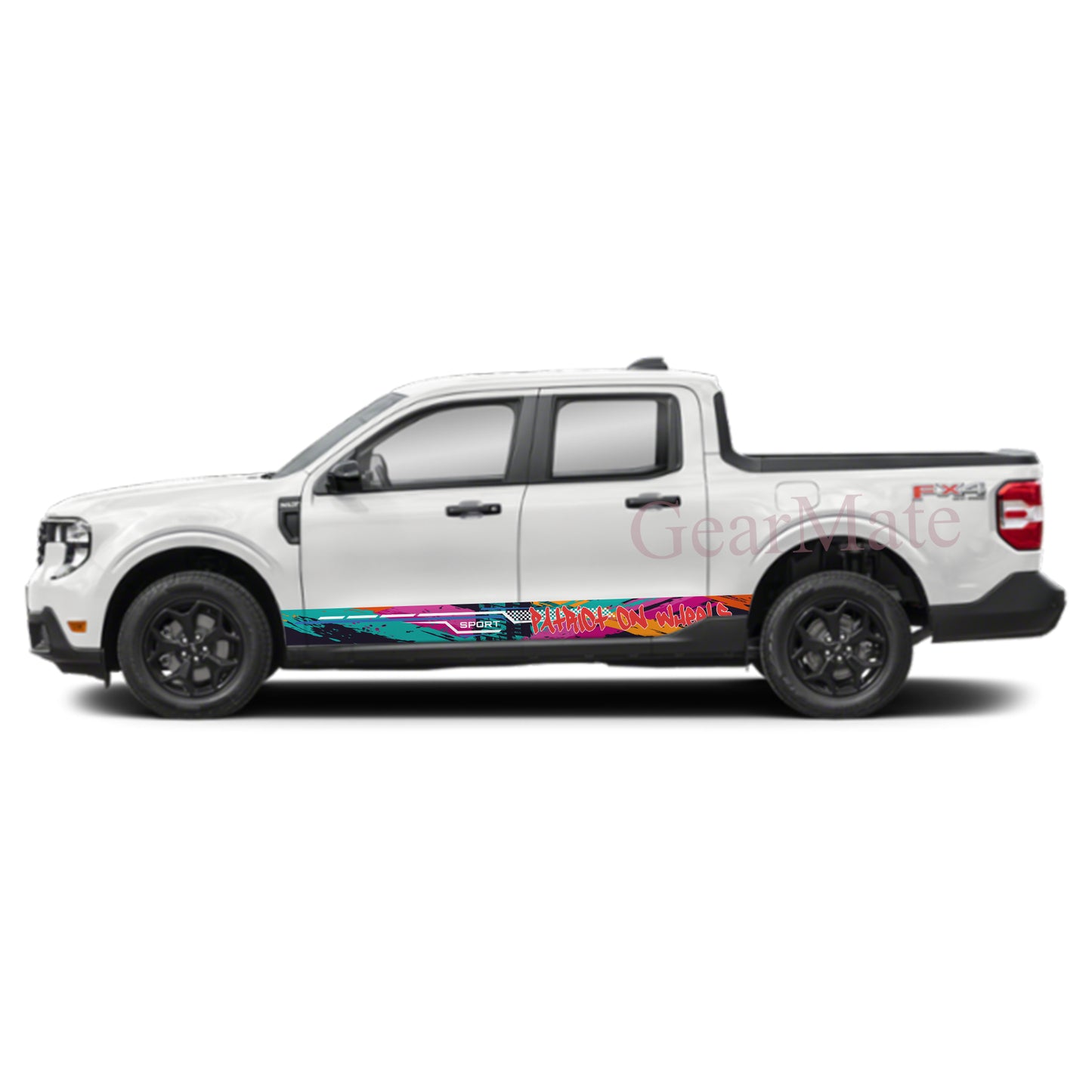 Patriot On Wheels Rocker Panel Graphic Decal Kit (Left & Right Sides) - High Quality Vinyl for Trucks & SUVs