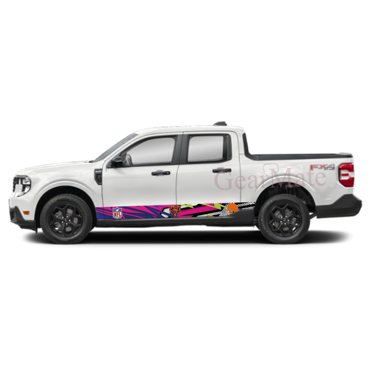 NFL Chicago Bears Rocker Panel Graphic Decal Kit (Left & Right Sides) - High Quality Vinyl for Trucks & SUVs