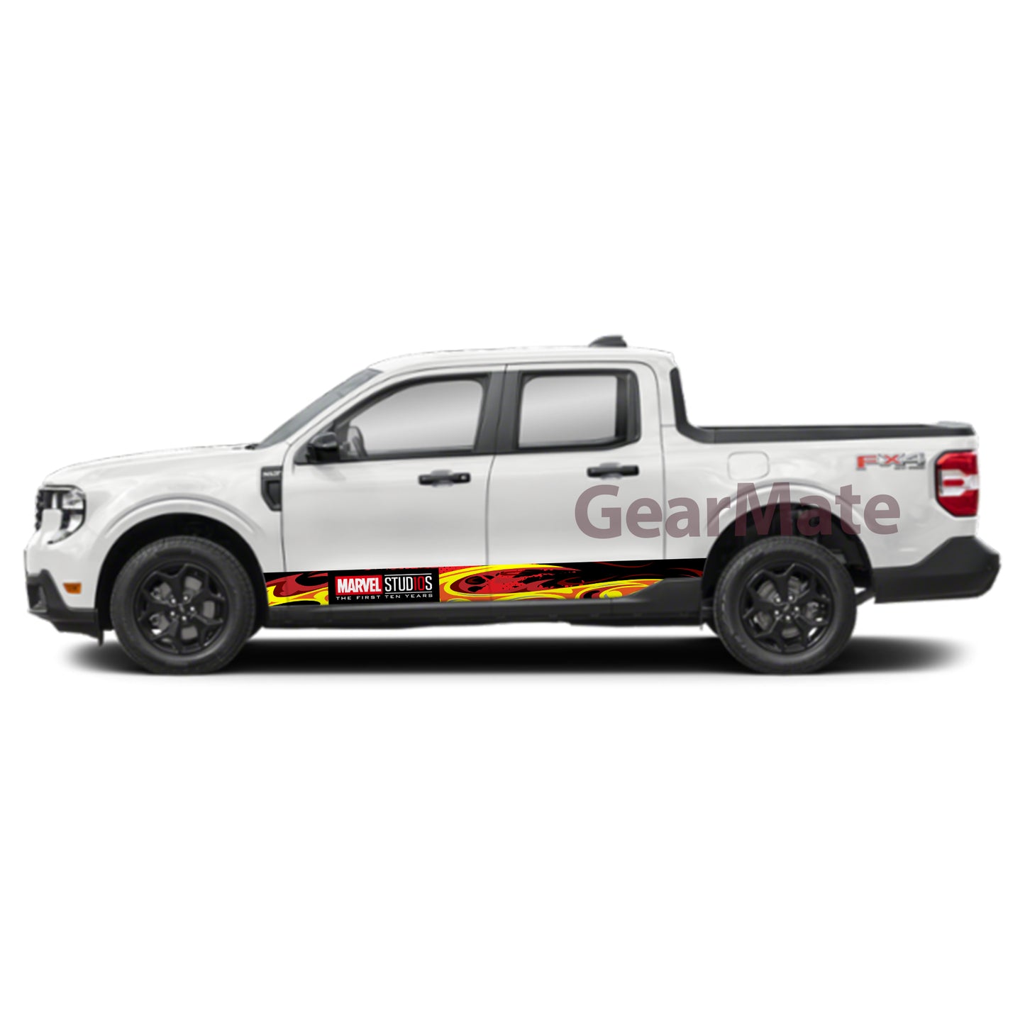 Racing Fire Marvel First 10 Years What If Rocker Panel Graphic Decal Kit (Left & Right Sides) - High Quality Vinyl for Trucks & SUVs