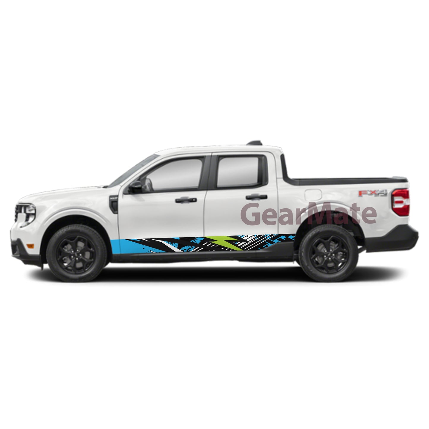 Sport Racing Stripe BG Rocker Panel Graphic Decal Kit (Left & Right Sides) - High Quality Vinyl for Trucks & SUVs