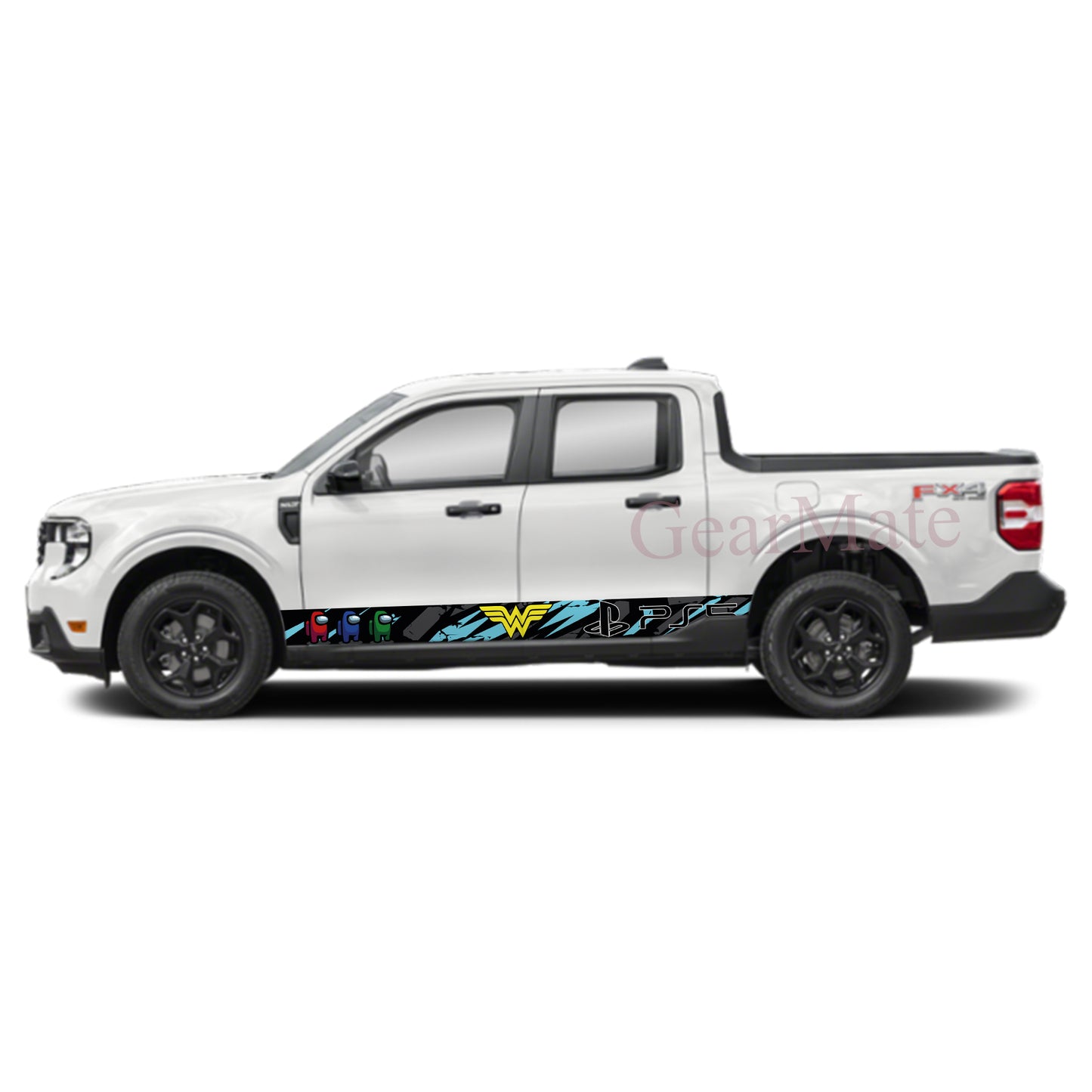 Wonder Woman Games Rocker Panel Graphic Decal Kit (Left & Right Sides) - High Quality Vinyl for Trucks & SUVs