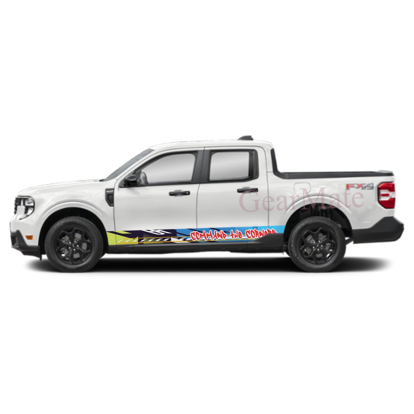 Command the Corners Rocker Panel Graphic Decal Kit (Left & Right Sides) - High Quality Vinyl for Trucks & SUVs