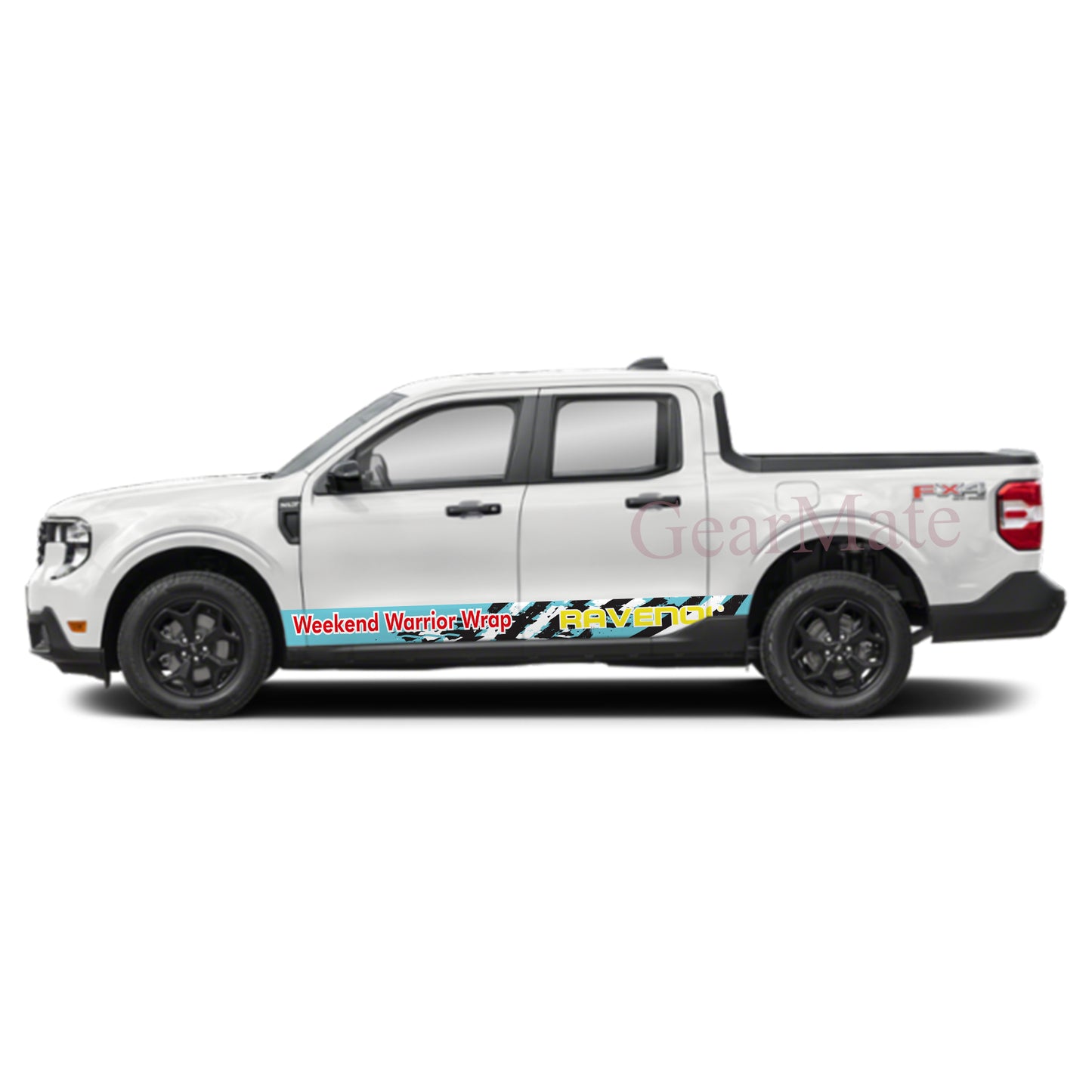 Weekend Warrior Wrap Ravenol Rocker Panel Graphic Decal Kit (Left & Right Sides) - High Quality Vinyl for Trucks & SUVs