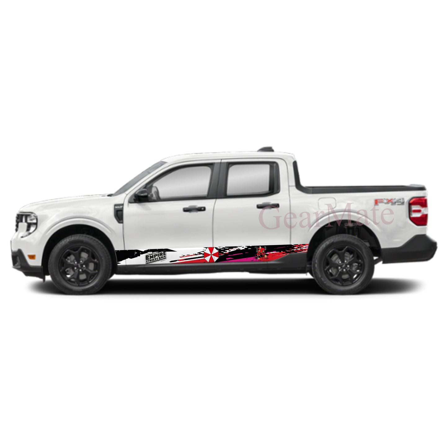 Road Warrior Umbrella Rocker Panel Graphic Decal Kit (Left & Right Sides) - High Quality Vinyl for Trucks & SUVs