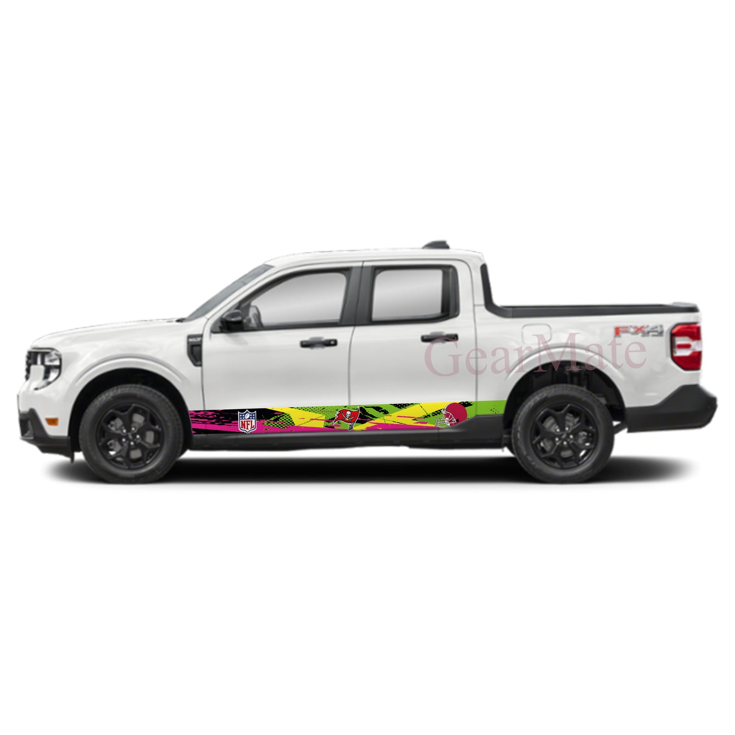 NFL Tampa Bay Buccaneers Rocker Panel Graphic Decal Kit (Left & Right Sides) - High Quality Vinyl for Trucks & SUVs