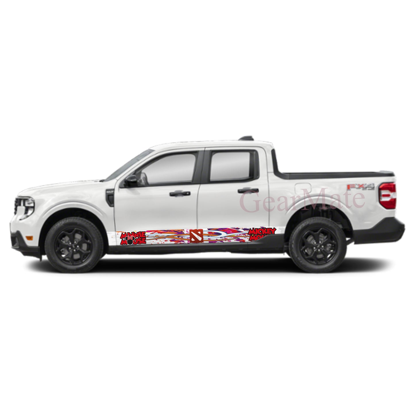 Dota 2 Games Rocker Panel Graphic Decal Kit (Left & Right Sides) - High Quality Vinyl for Trucks & SUVs