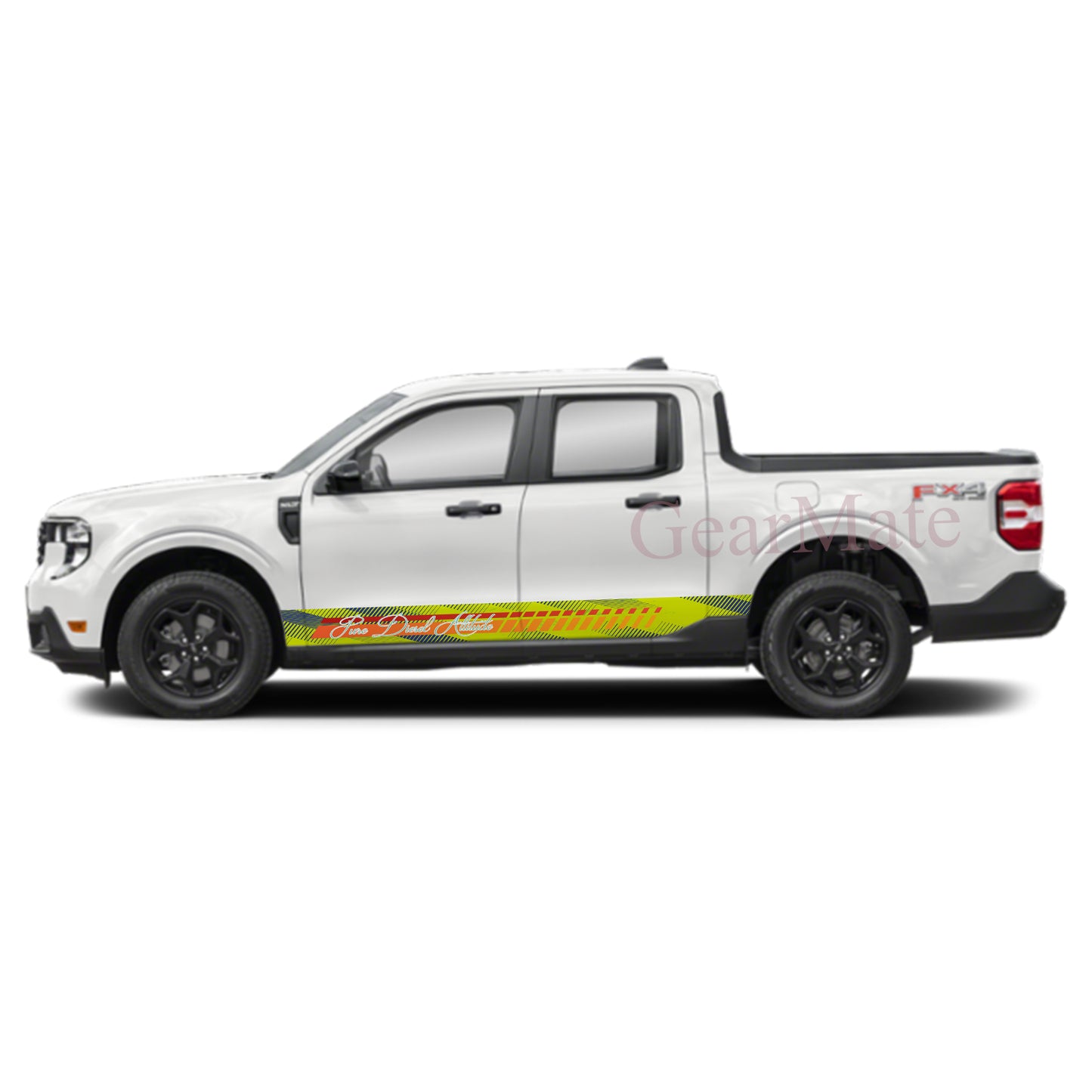Pure Diesel Attitude Rocker Panel Graphic Decal Kit (Left & Right Sides) - High Quality Vinyl for Trucks & SUVs