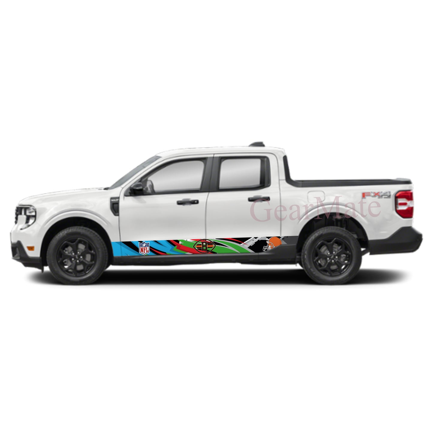 NFL Cleveland Browns 1 Rocker Panel Graphic Decal Kit (Left & Right Sides) - High Quality Vinyl for Trucks & SUVs