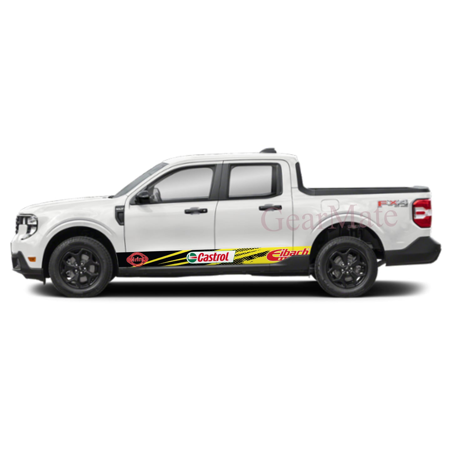 Fast Lane Castrol Rocker Panel Graphic Decal Kit (Left & Right Sides) - High Quality Vinyl for Trucks & SUVs
