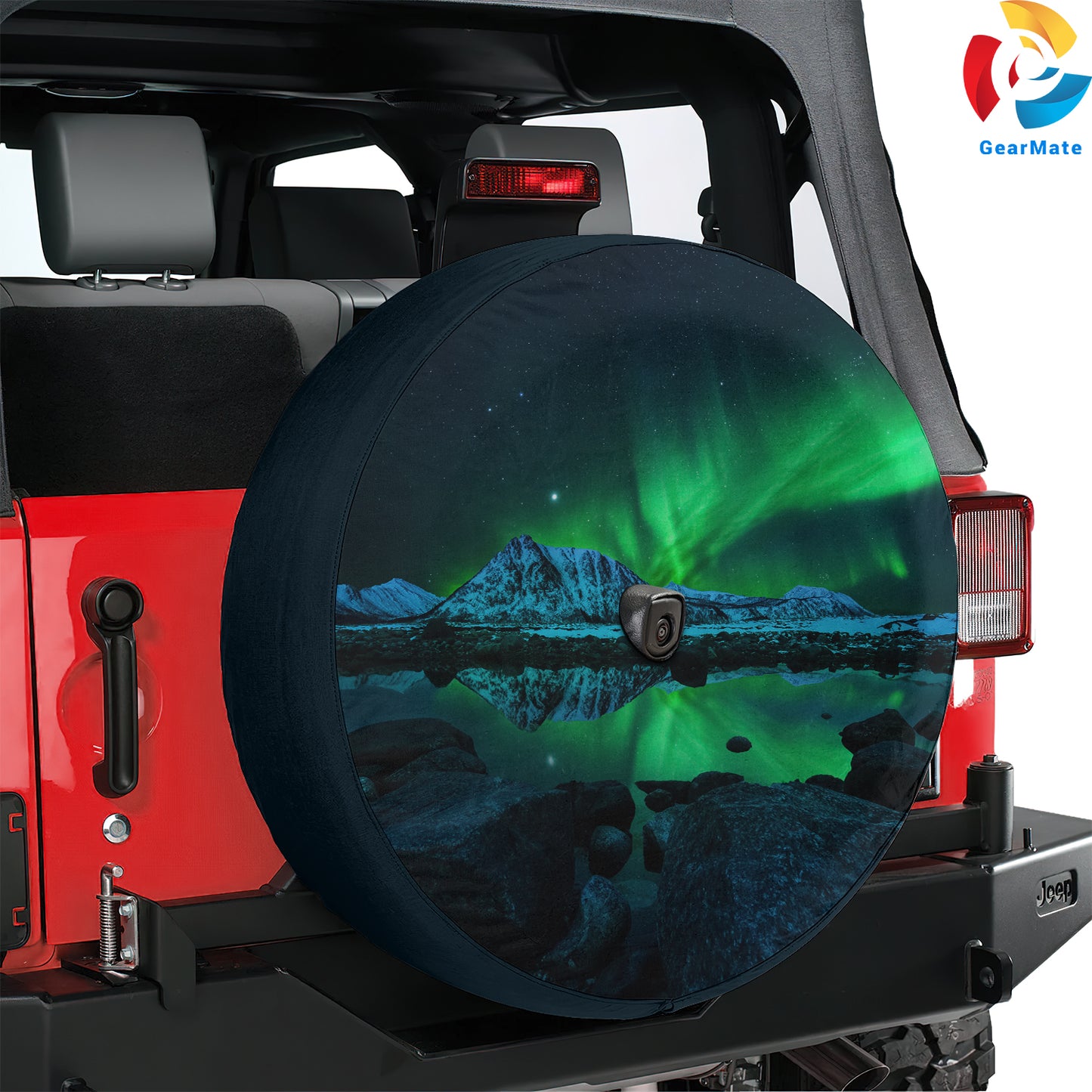 Aurora Borealis Spare Tire Cover – Premium Waterproof UV Resistant Protector