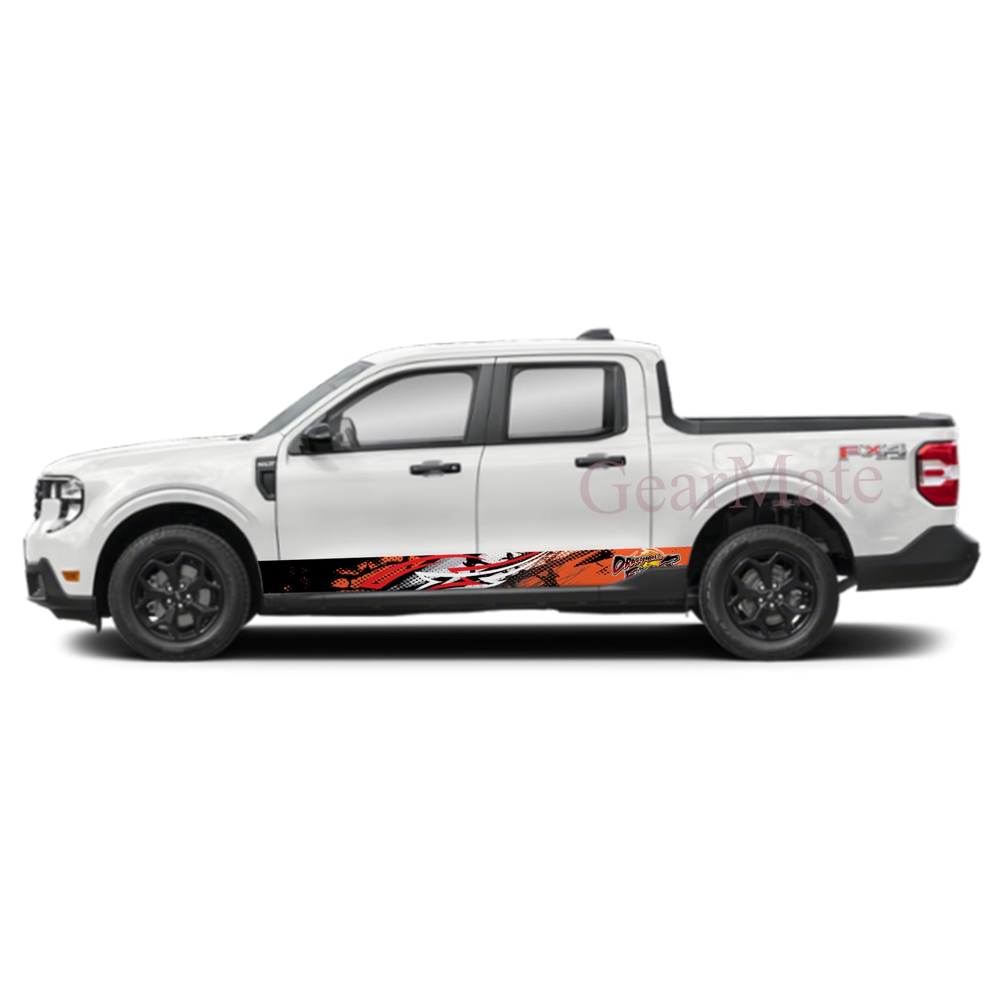 Racing Sport Orange Dragon Ball FighterZ Rocker Panel Graphic Decal Kit (Left & Right Sides) - High Quality Vinyl for Trucks & SUVs