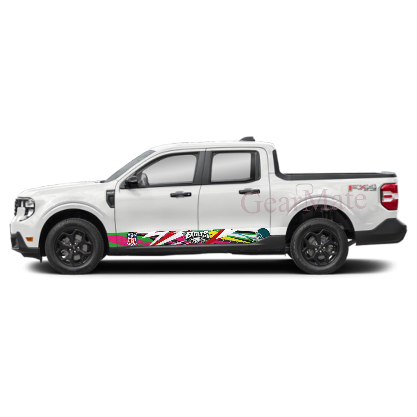 NFL Philadelphia Eagles 1 Rocker Panel Graphic Decal Kit (Left & Right Sides) - High Quality Vinyl for Trucks & SUVs