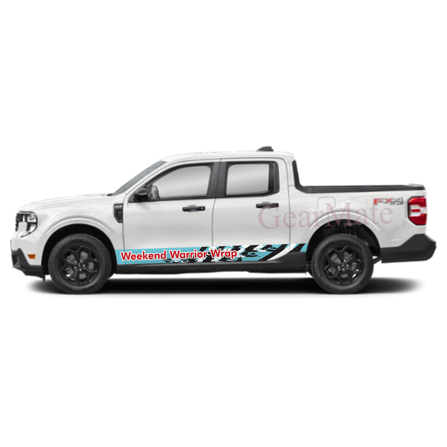 Weekend Warrior Wrap Rocker Panel Graphic Decal Kit (Left & Right Sides) - High Quality Vinyl for Trucks & SUVs