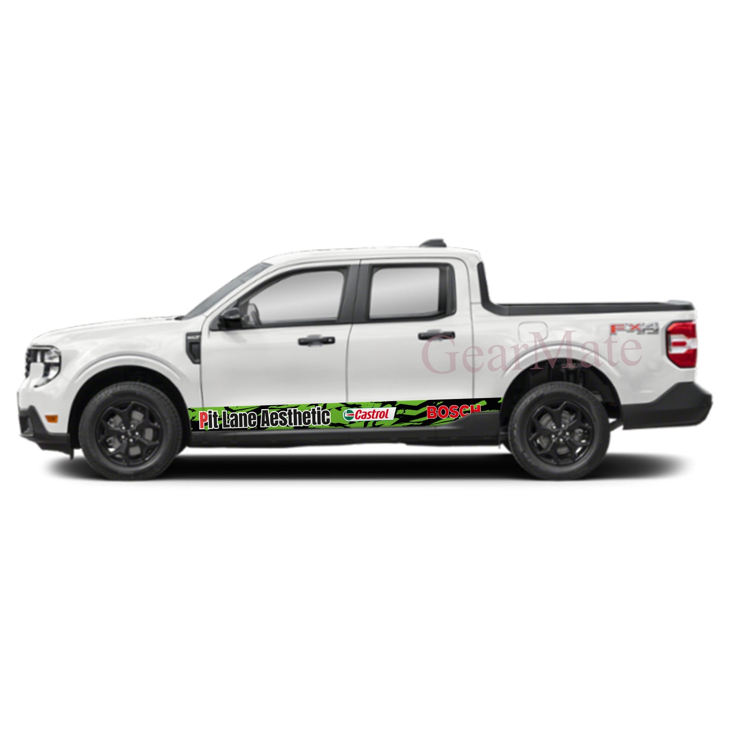 Pit Lane Aesthetic Castrol Rocker Panel Graphic Decal Kit (Left & Right Sides) - High Quality Vinyl for Trucks & SUVs