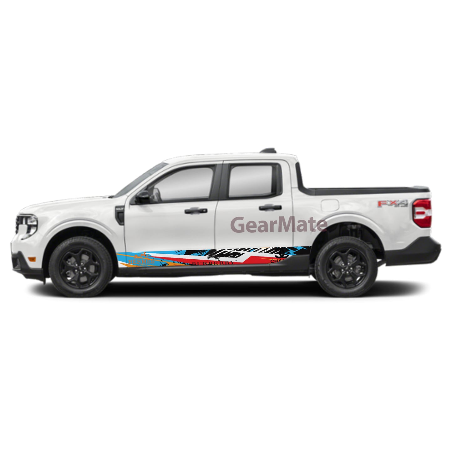 Burberry Rocker Panel Graphic Decal Kit (Left & Right Sides) - High Quality Vinyl for Trucks & SUVs