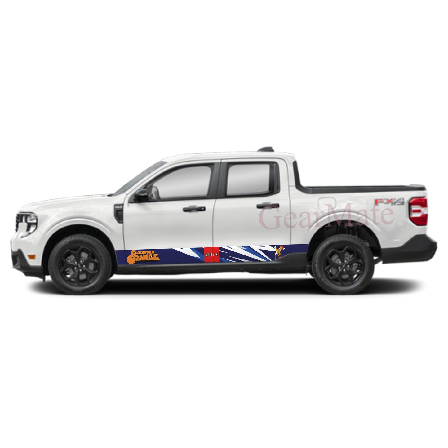 High Octane Netflix Rocker Panel Graphic Decal Kit (Left & Right Sides) - High Quality Vinyl for Trucks & SUVs
