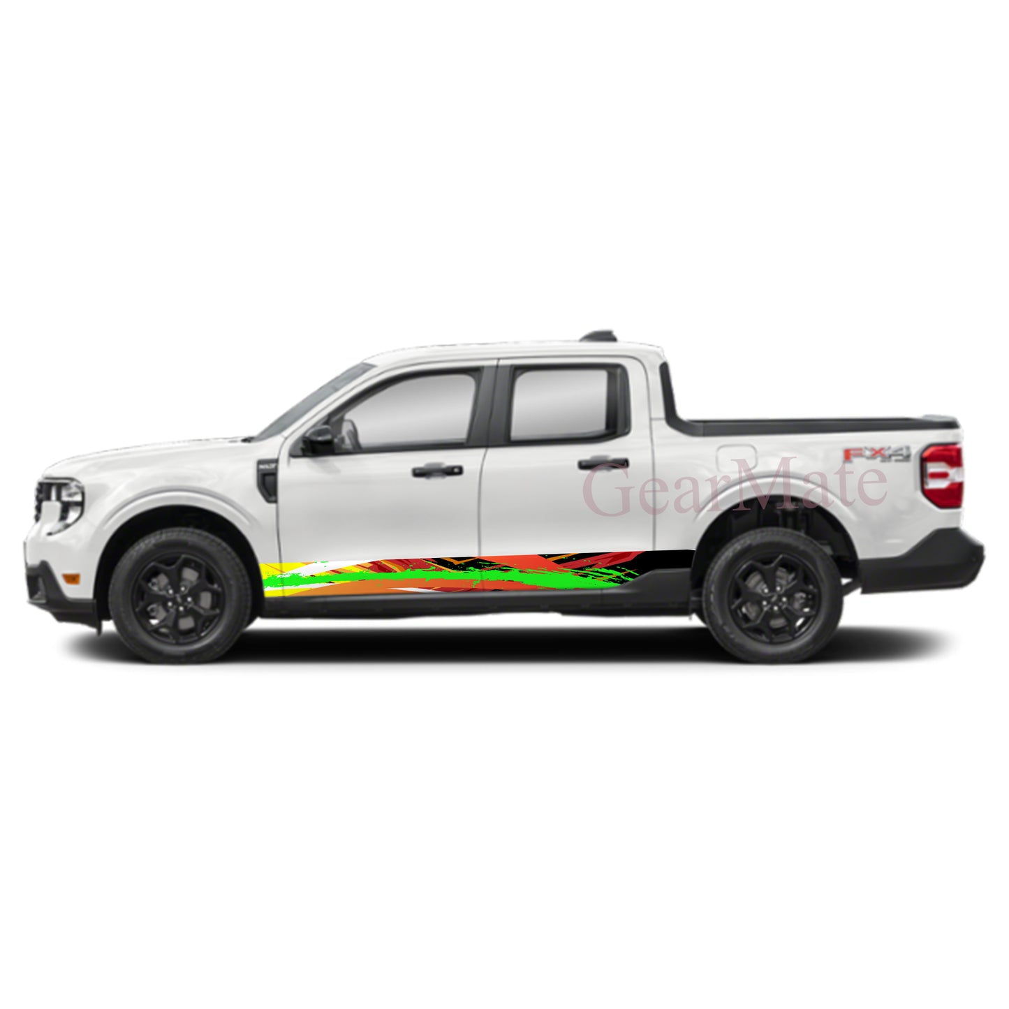 Sport Paint Green Rocker Panel Graphic Decal Kit (Left & Right Sides) - High Quality Vinyl for Trucks & SUVs