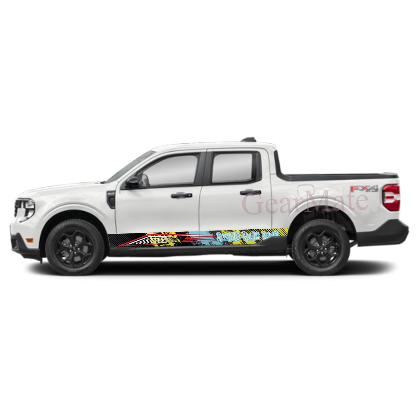 Built for Battle Rocker Panel Graphic Decal Kit (Left & Right Sides) - High Quality Vinyl for Trucks & SUVs