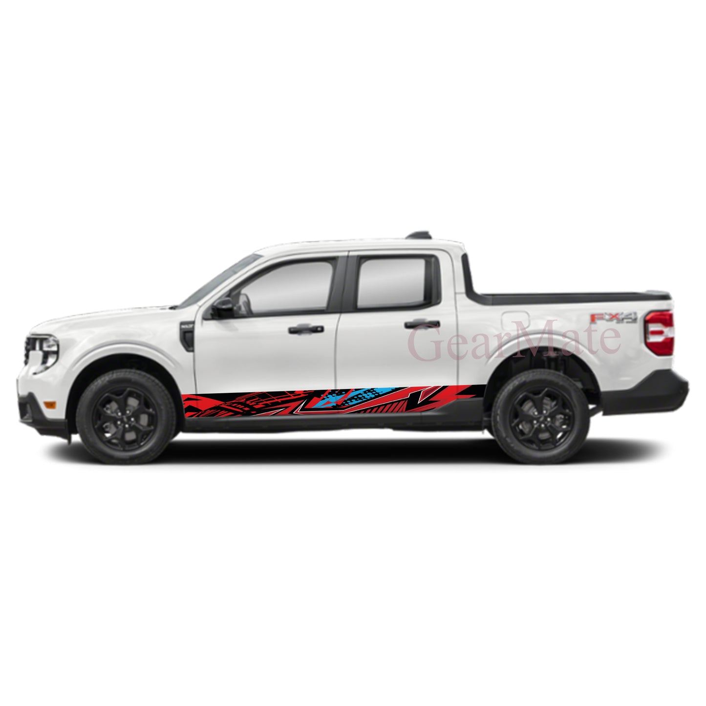 Racing RB Panel Graphic Decal Kit (Left & Right Sides) - High Quality Vinyl for Trucks & SUVs