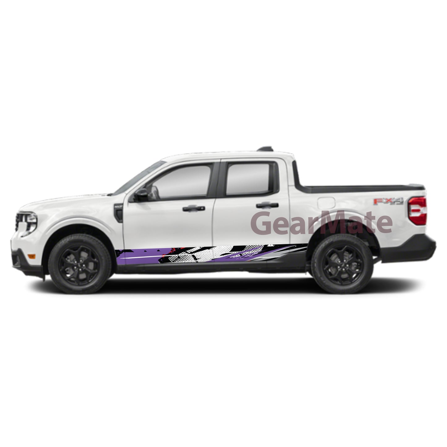 Racing Grunge PR Panel Graphic Decal Kit (Left & Right Sides) - High Quality Vinyl for Trucks & SUVs