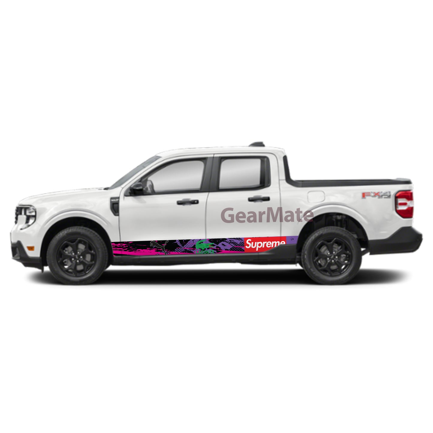 Lascote Fashion Rocker Panel Graphic Decal Kit (Left & Right Sides) - High Quality Vinyl for Trucks & SUVs