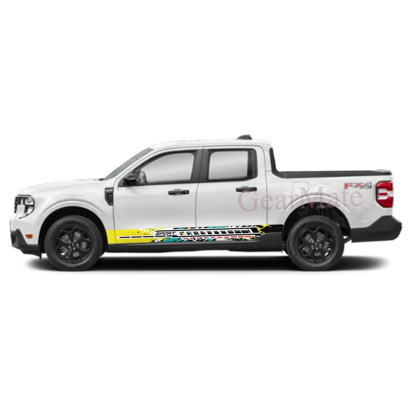 Sport YBlue Rocker Panel Graphic Decal Kit (Left & Right Sides) - High Quality Vinyl for Trucks & SUVs