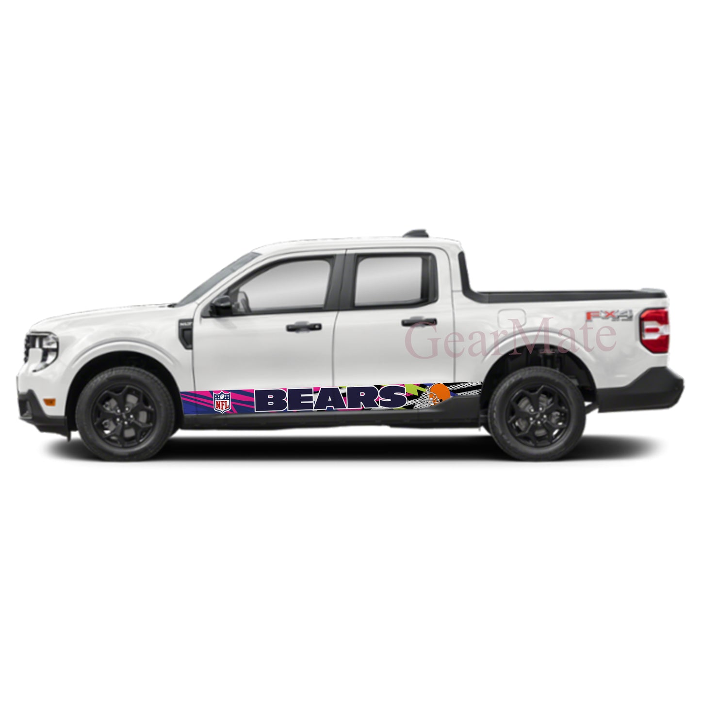 NFL Chicago Bears 1 Rocker Panel Graphic Decal Kit (Left & Right Sides) - High Quality Vinyl for Trucks & SUVs