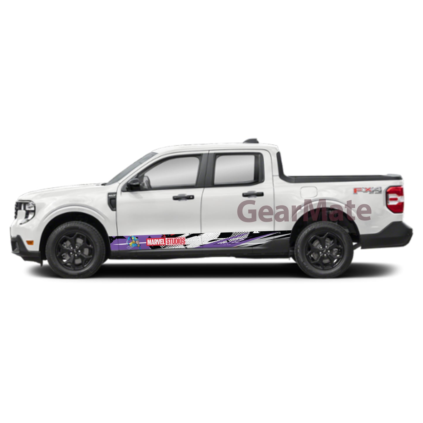 Racing Grunge Marvel Wolverine Rocker Panel Graphic Decal Kit (Left & Right Sides) - High Quality Vinyl for Trucks & SUVs