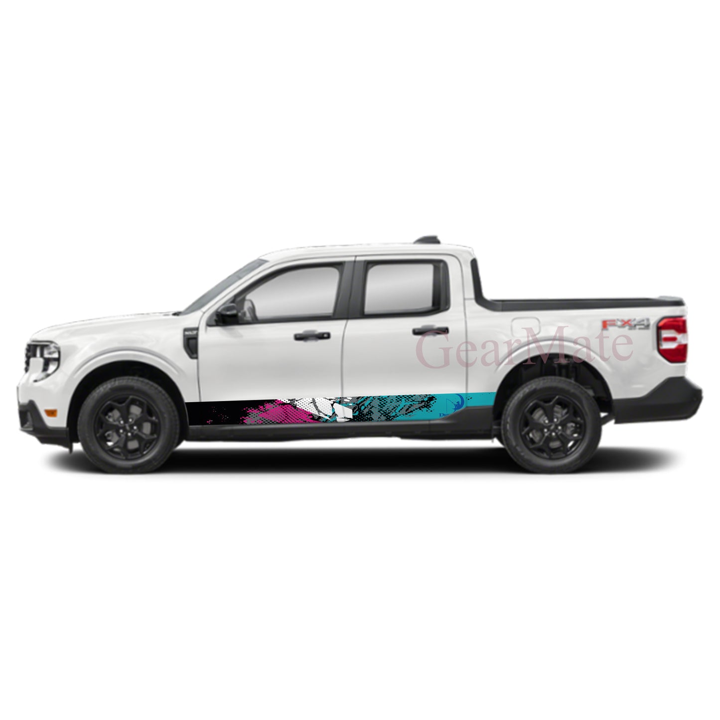 Sport Pink Green Dreamworks Animation Rocker Panel Graphic Decal Kit (Left & Right Sides) - High Quality Vinyl for Trucks & SUVs