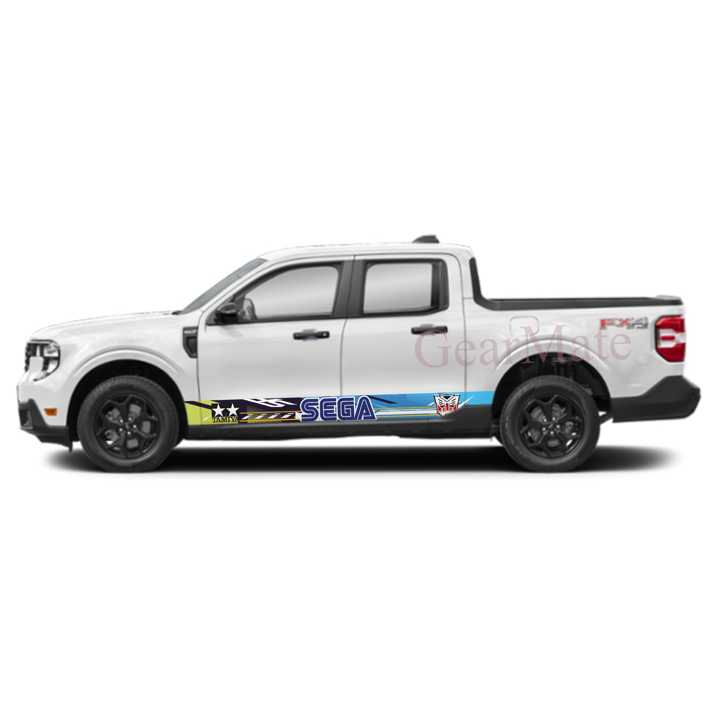 Sega Games Rocker Panel Graphic Decal Kit (Left & Right Sides) - High Quality Vinyl for Trucks & SUVs