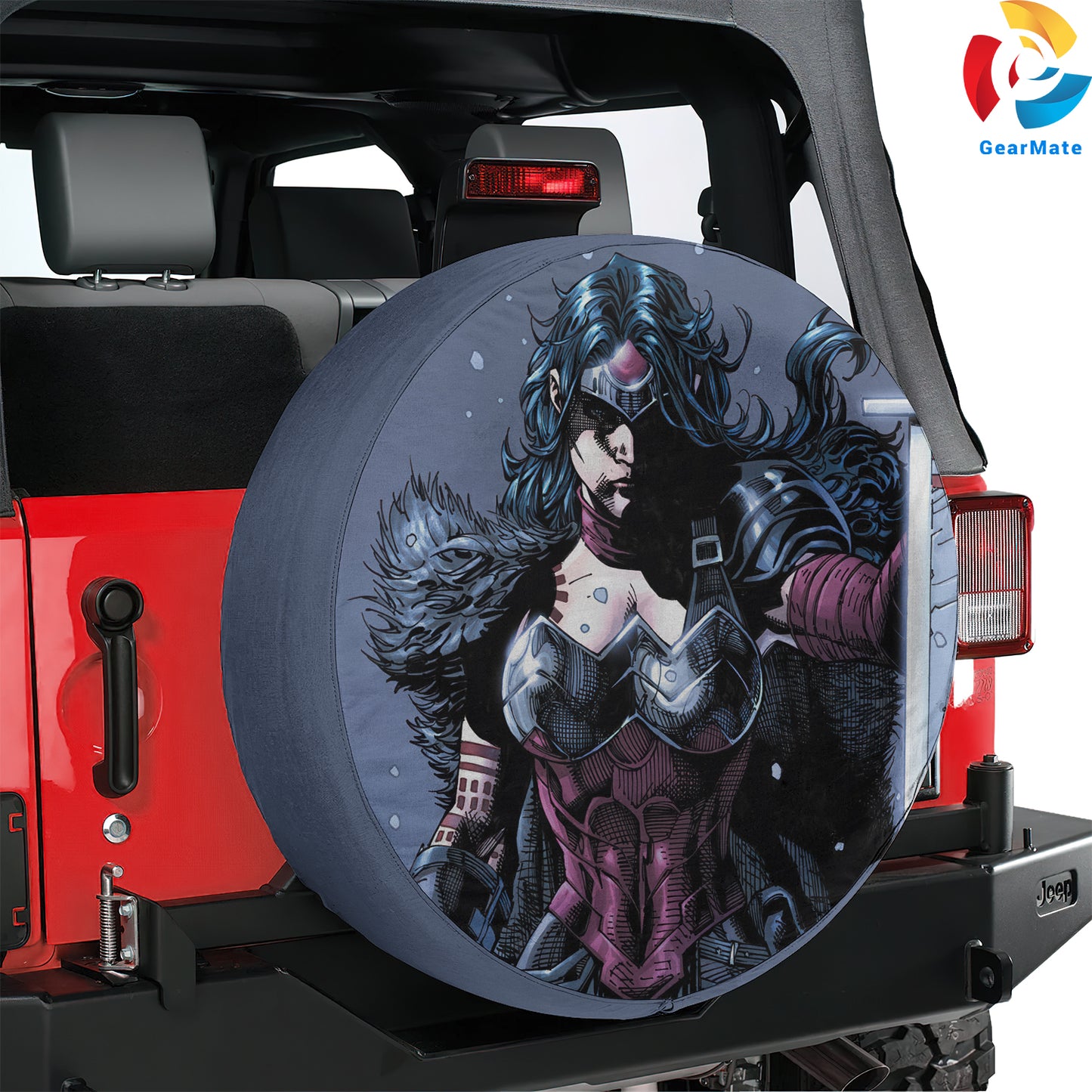DC Wonder Woman Spare Tire Cover – Premium Waterproof UV Resistant Protector