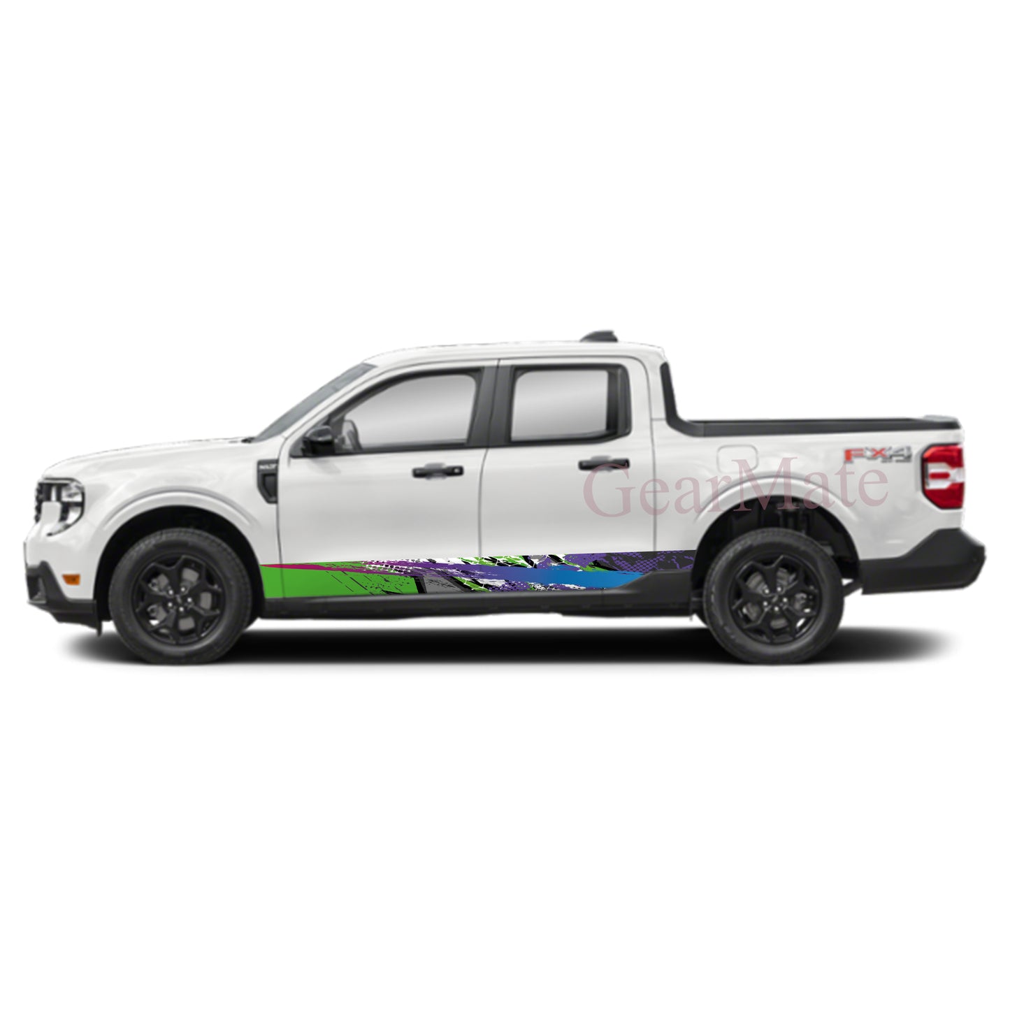 Racing Stripe Paint Purple Rocker Panel Graphic Decal Kit (Left & Right Sides) - High Quality Vinyl for Trucks & SUVs