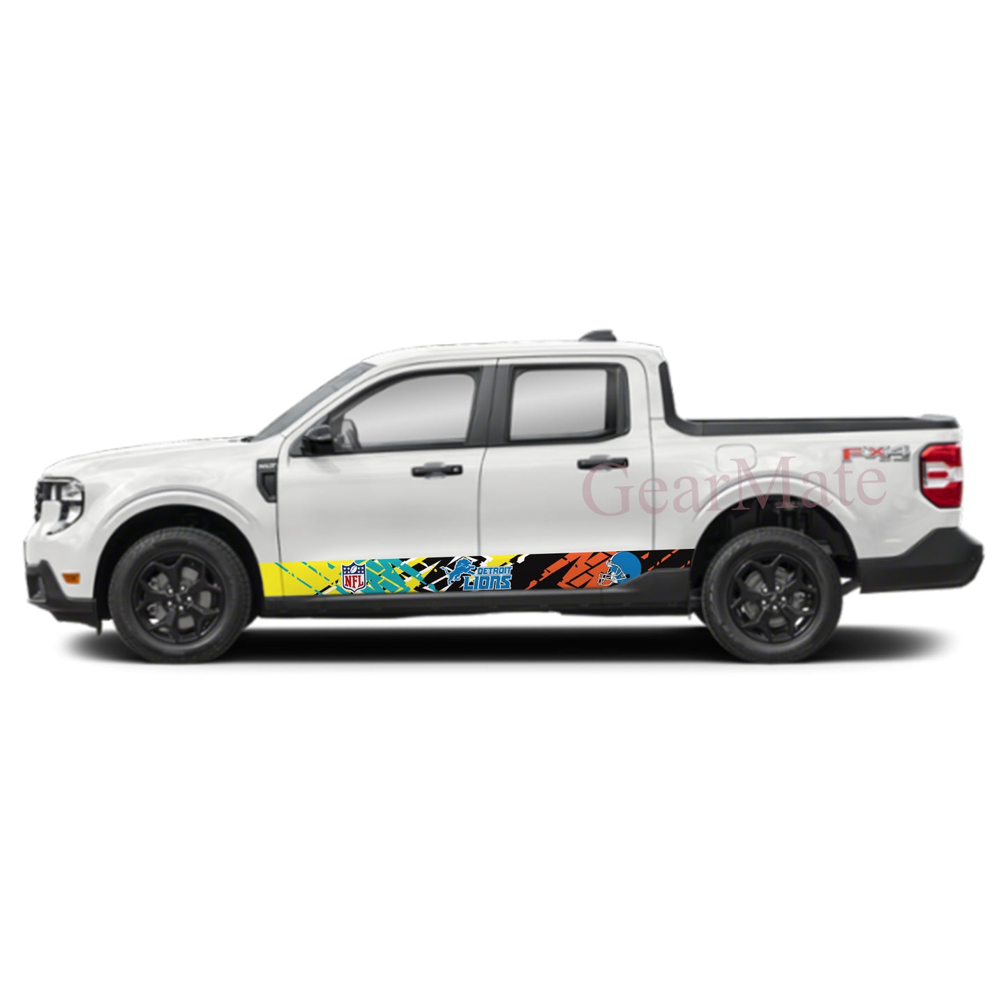 NFL Detroit Lions Rocker Panel Graphic Decal Kit (Left & Right Sides) - High Quality Vinyl for Trucks & SUVs