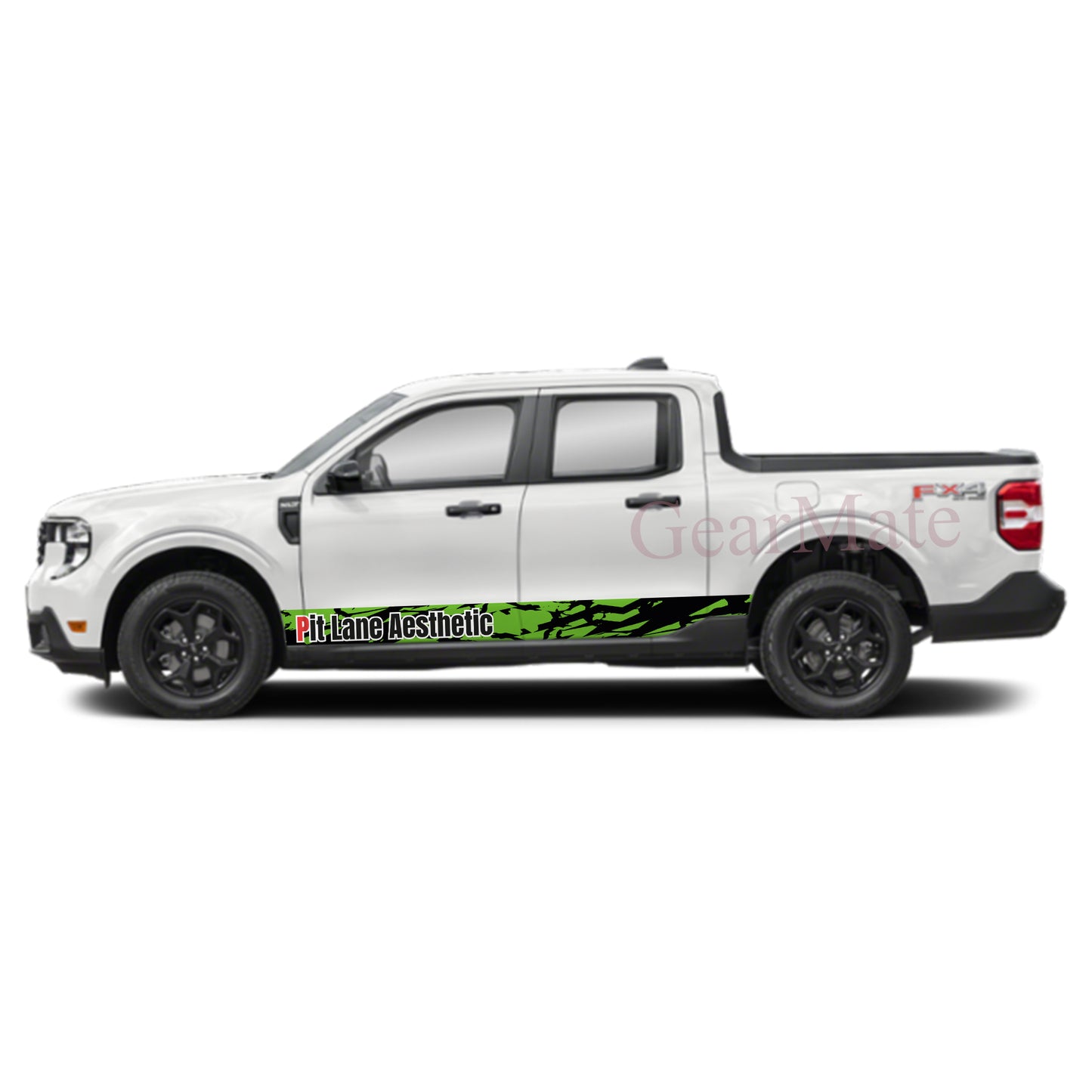 Pit Lane Aesthetic Rocker Panel Graphic Decal Kit (Left & Right Sides) - High Quality Vinyl for Trucks & SUVs