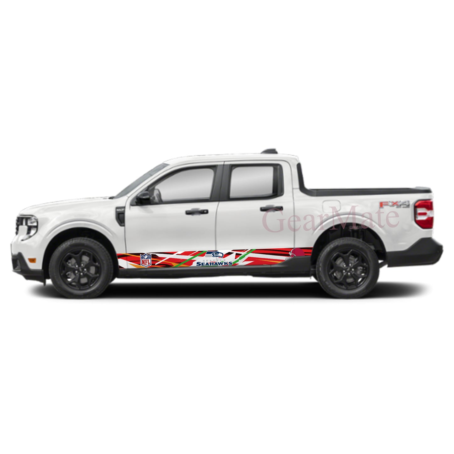 NFL Seattle Seahawks Rocker Panel Graphic Decal Kit (Left & Right Sides) - High Quality Vinyl for Trucks & SUVs