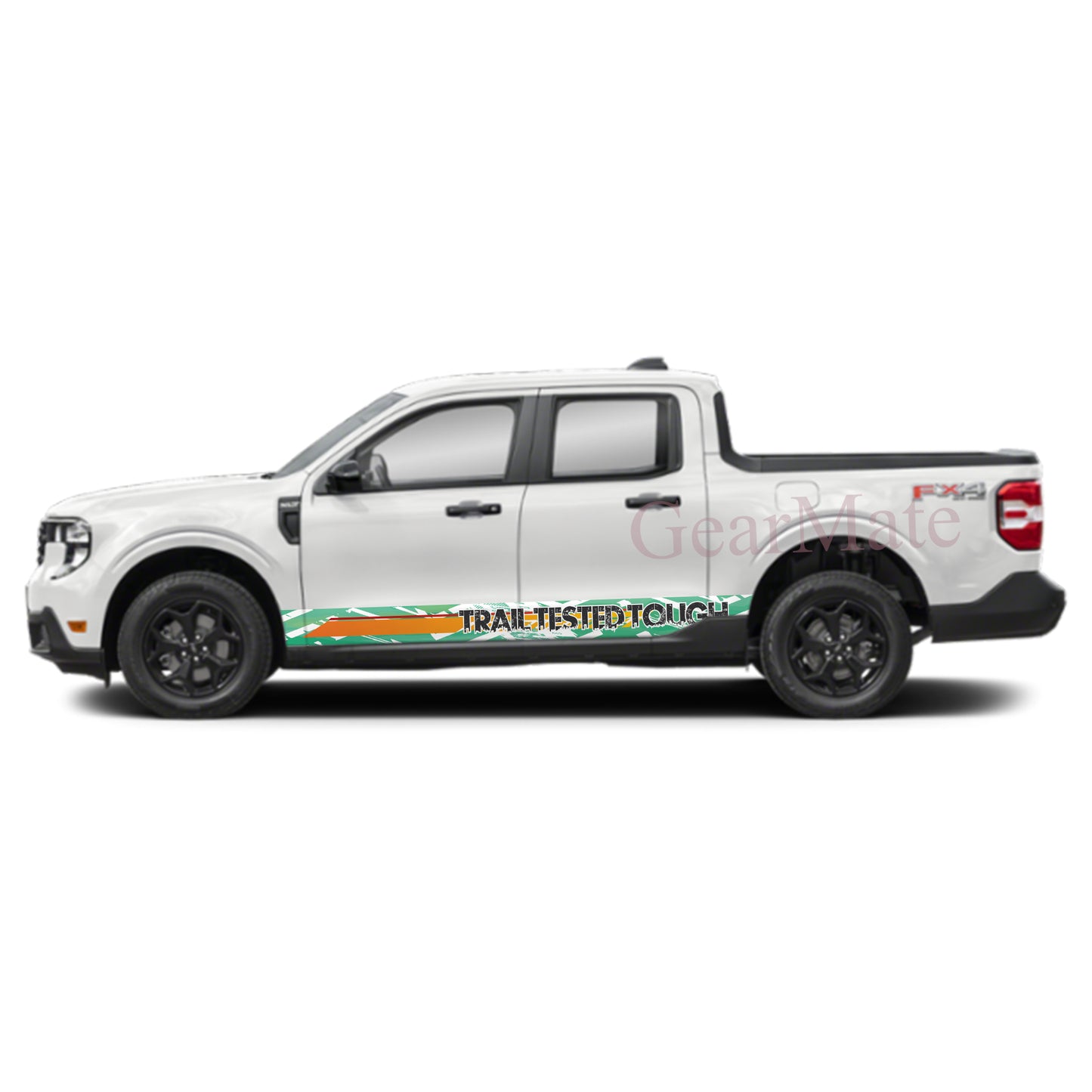 Trail Tested Tough Rocker Panel Graphic Decal Kit (Left & Right Sides) - High Quality Vinyl for Trucks & SUVs