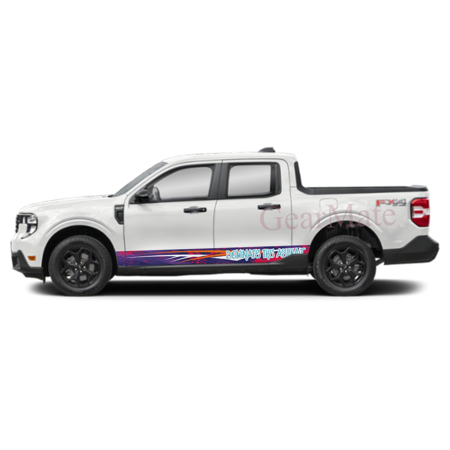 Dominate the Asphalt Rocker Panel Graphic Decal Kit (Left & Right Sides) - High Quality Vinyl for Trucks & SUVs