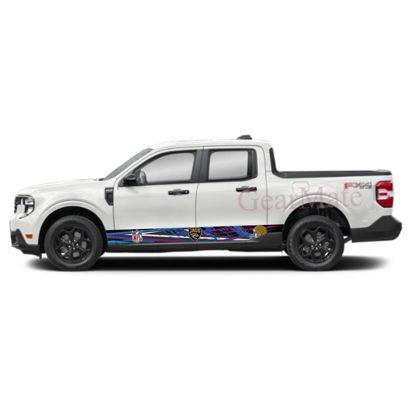 NFL Jacksonville Jaguars 1 Rocker Panel Graphic Decal Kit (Left & Right Sides) - High Quality Vinyl for Trucks & SUVs