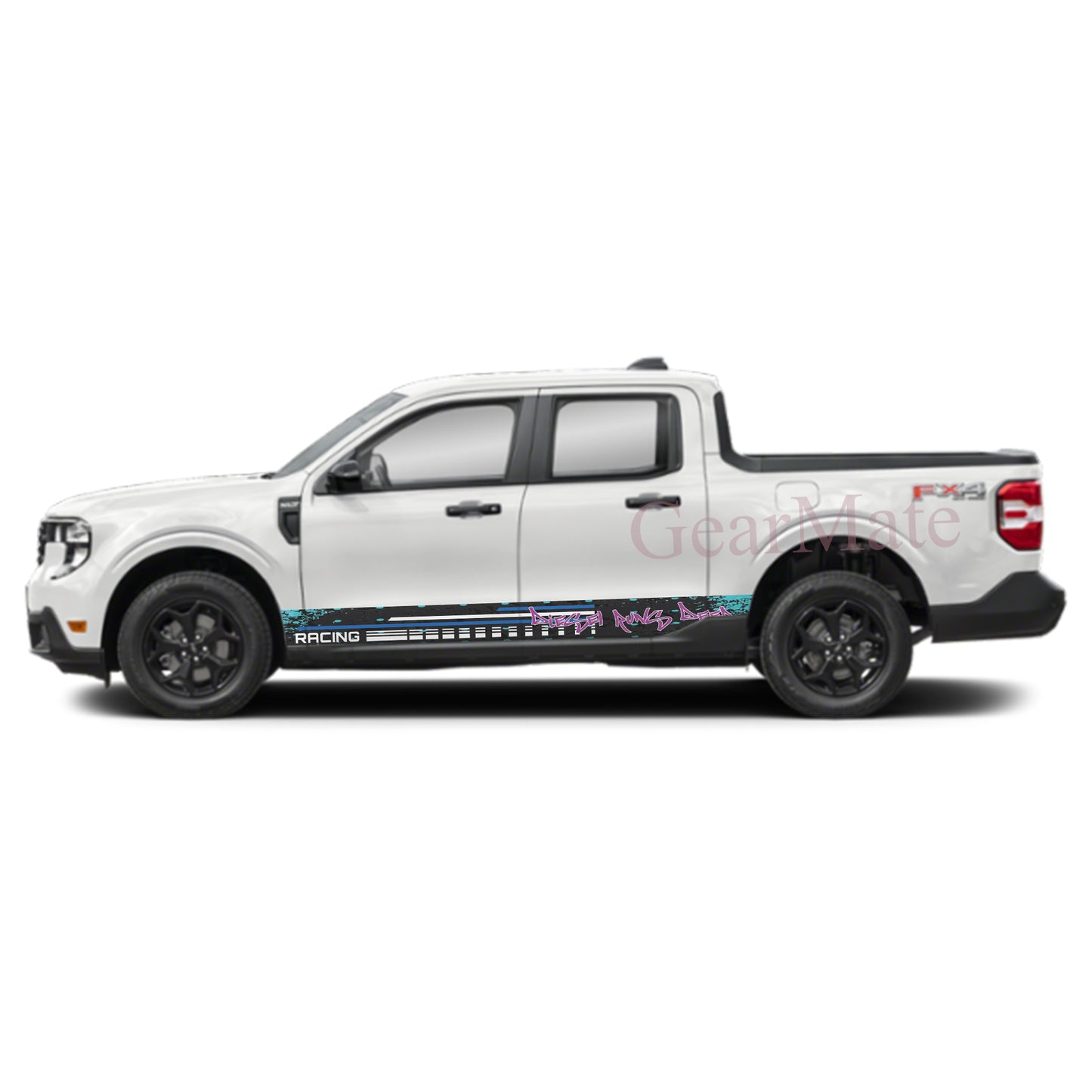 Diesel Runs Deep Rocker Panel Graphic Decal Kit (Left & Right Sides) - High Quality Vinyl for Trucks & SUVs