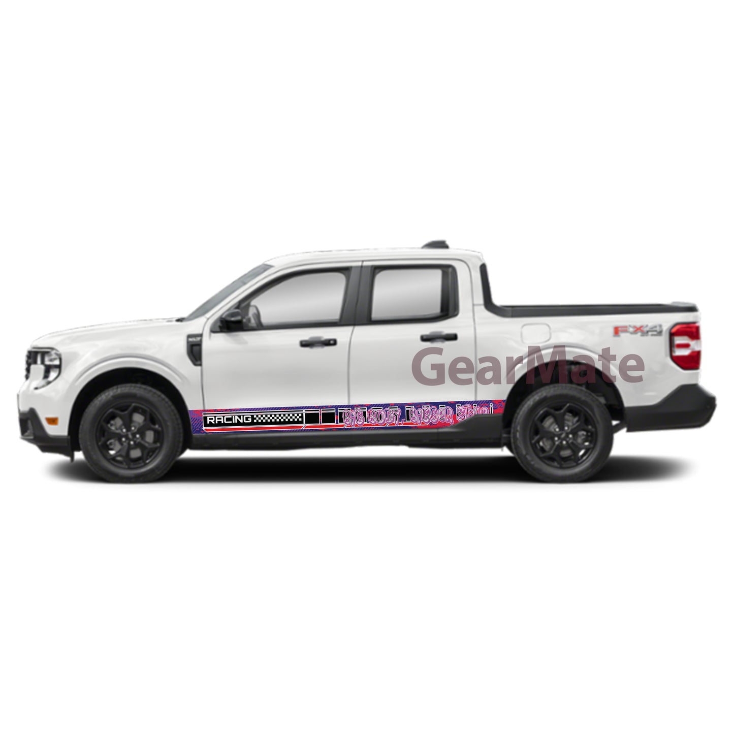 Big Body Bigger Style Rocker Panel Graphic Decal Kit (Left & Right Sides) - High Quality Vinyl for Trucks & SUVs