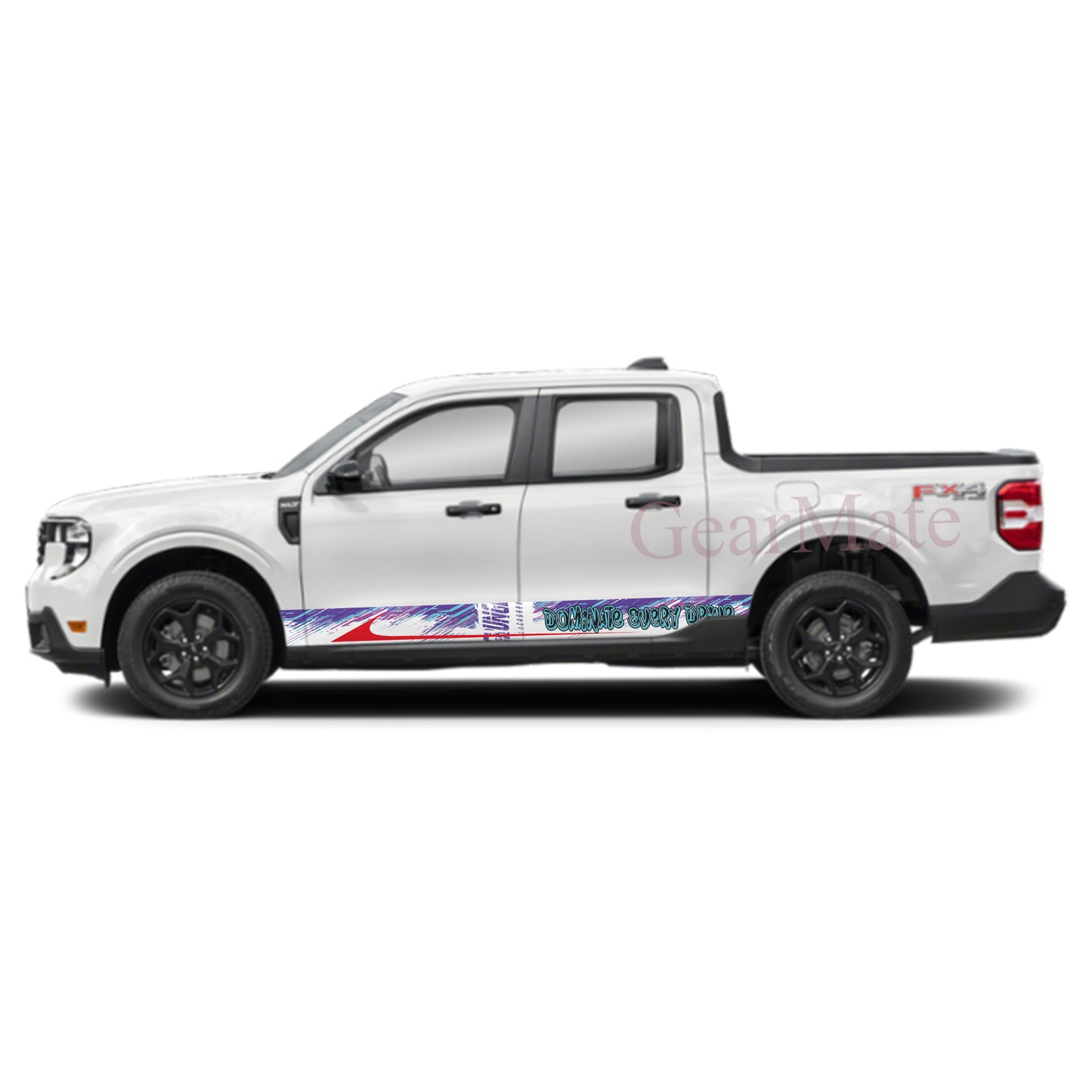 Dominate Every Ride Rocker Panel Graphic Decal Kit (Left & Right Sides) - High Quality Vinyl for Trucks & SUVs