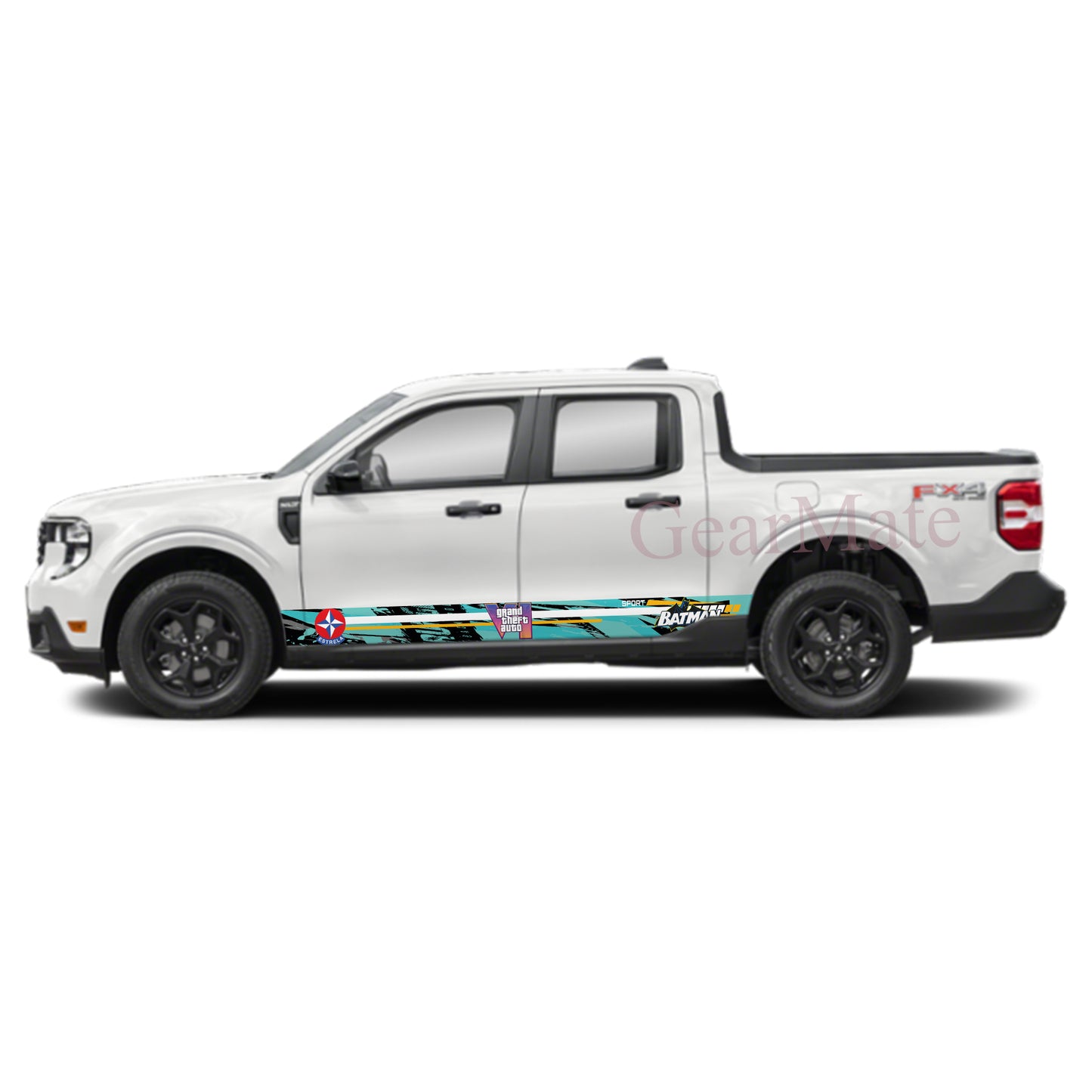Grand Theft Auto Games Rocker Panel Graphic Decal Kit (Left & Right Sides) - High Quality Vinyl for Trucks & SUVs