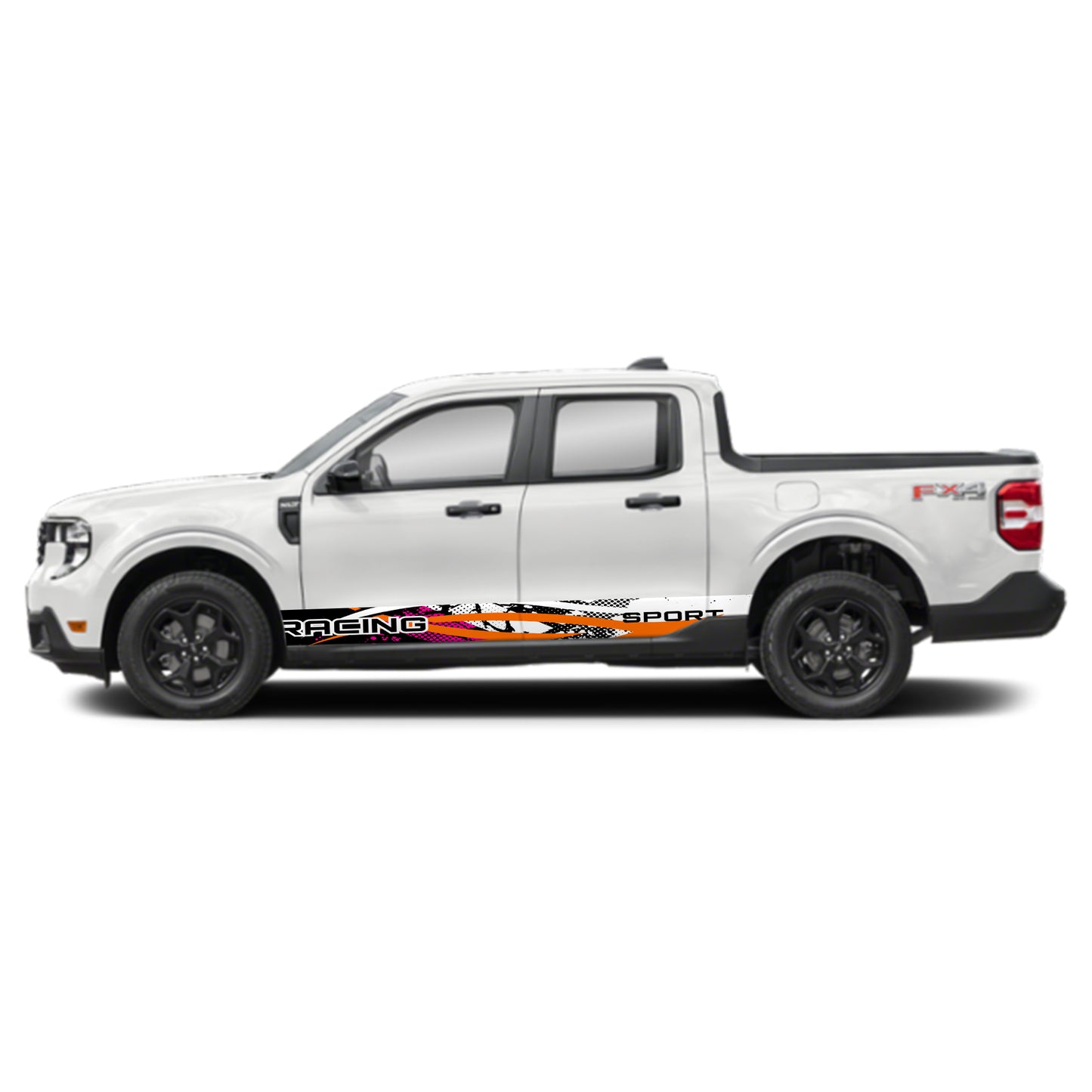 Racing Pink Panel Graphic Decal Kit (Left & Right Sides) - High Quality Vinyl for Trucks & SUVs