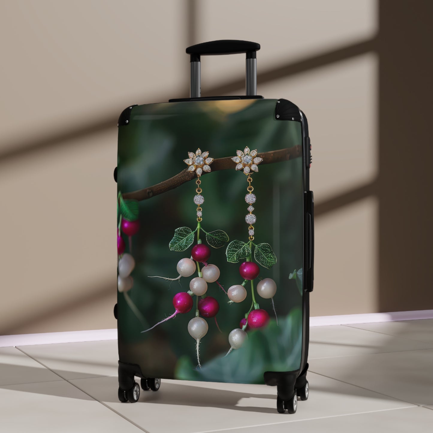 Nature Earings Leaves Art Carry-On Suitcase - Stylish Luggage for Travelers