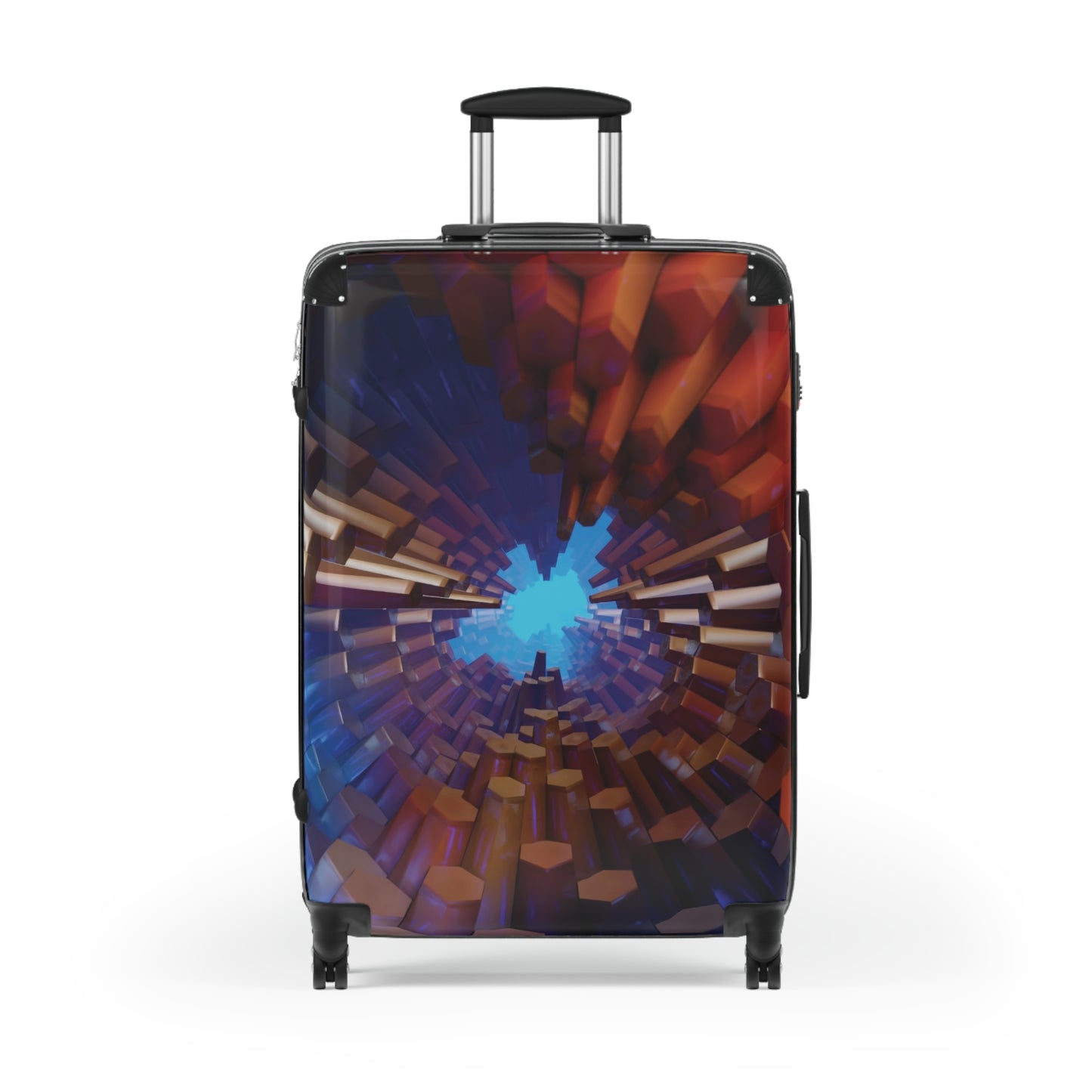 Abstract Hexangon Art Carry-On Suitcase - Stylish Luggage for Travelers